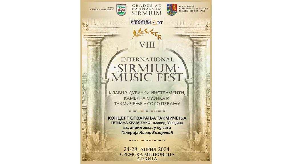 „Sirmium music fest” od 24. do 28. aprila