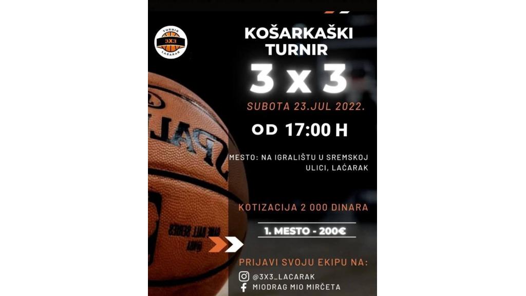 Sutra turnir u basketu u Laćarku