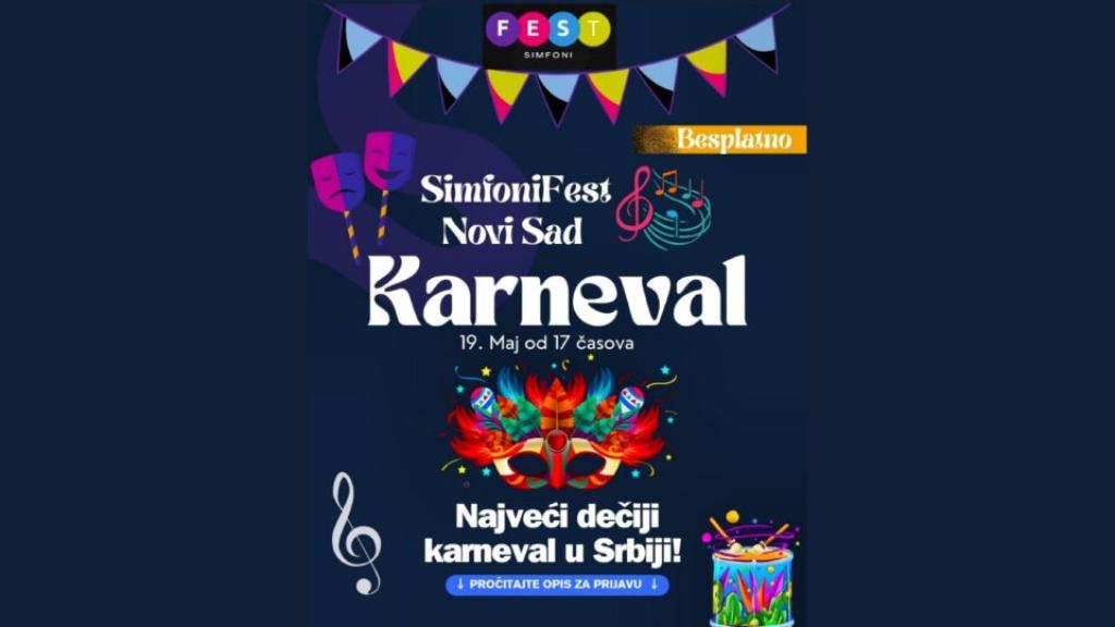 Uvertira u „SimfoniFest“ Novi Sad: Dečiji karneval pod maskama zakazan za 19. maj