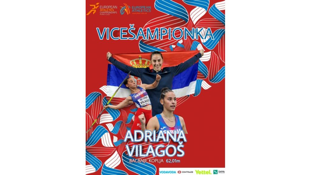 Adriana Vilagoš vicešampionka Evrope