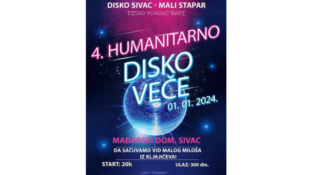 Humanitarno disko veče 1. januara u Sivcu