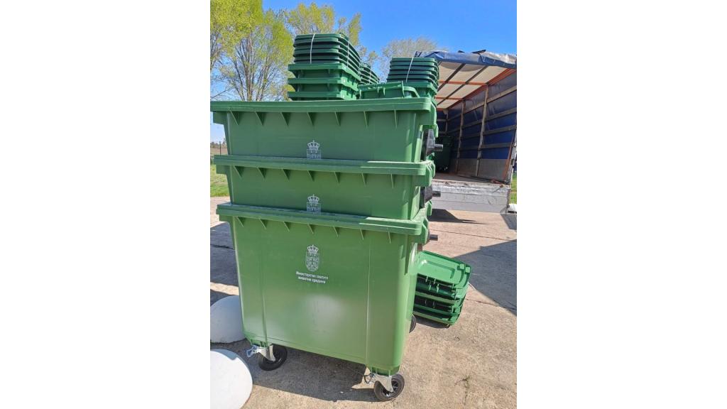 Ministarstvo zaštite životne sredine  opštini Kula je doniralo 70 novih kanti i 3 kontejnera za odlaganje otpada