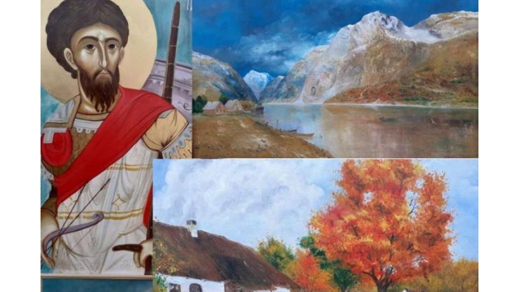 Izložba slika i ikona u Domu kulture Banatsko Novo Selo