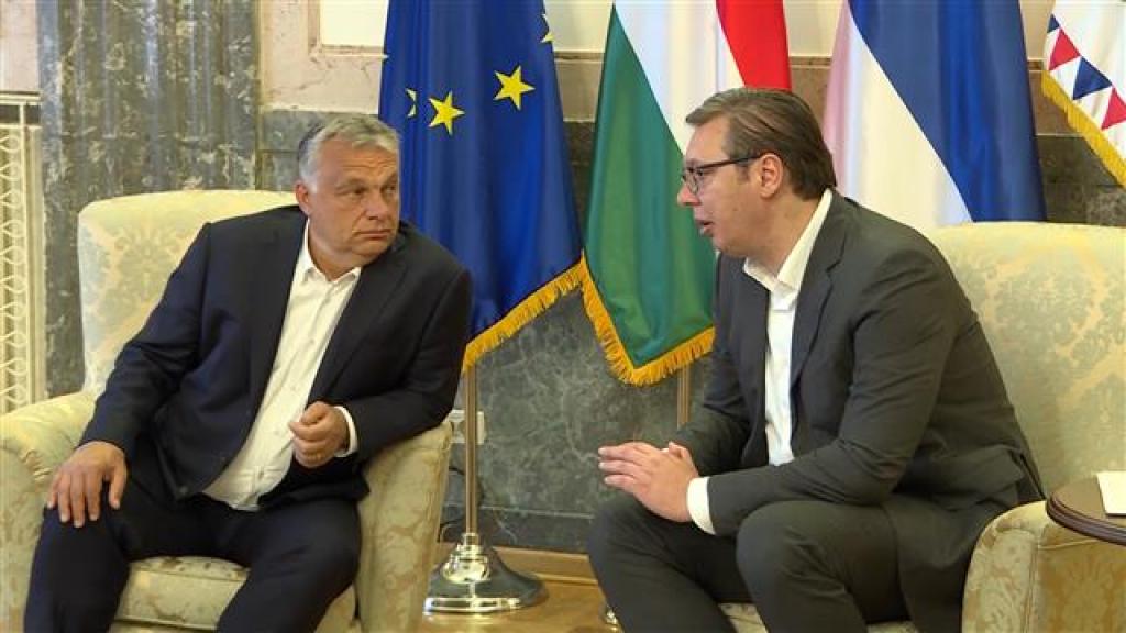 Predsednik Vučić i premijer Orban prisustvuju početku radova na pruzi Subotica-Horgoš-Segedin