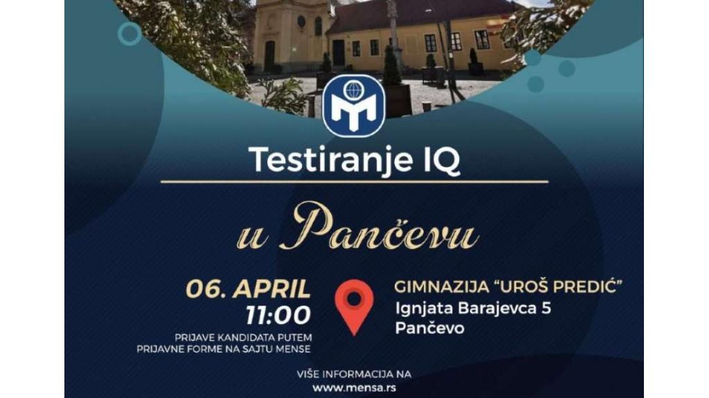 Mensa: Testiranje inteligencije 6. aprila u Pančevu