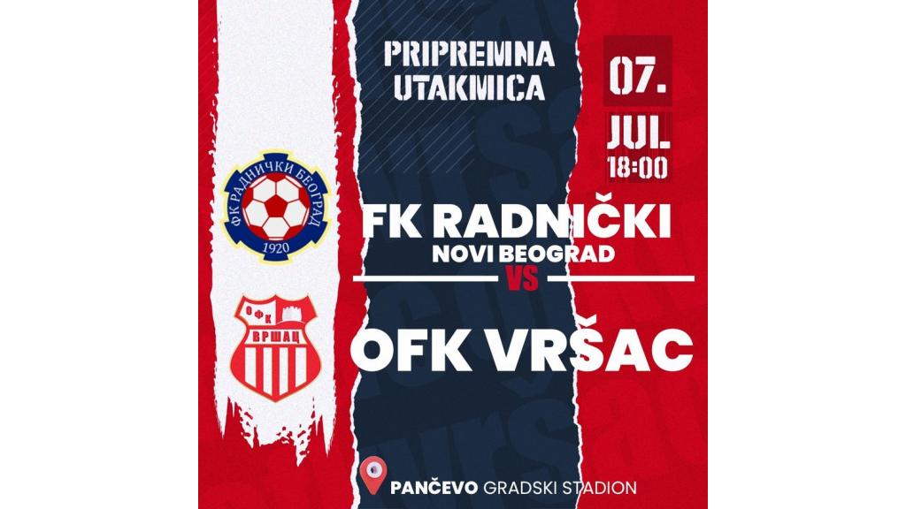 OFK Vršac u četvrtak u Pančevu dočekuje Radnički Novi Beograd