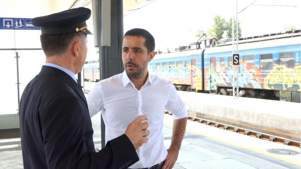 Ministar Tomislav Momirović u obilasku železničke stanice u Staroj Pazovi