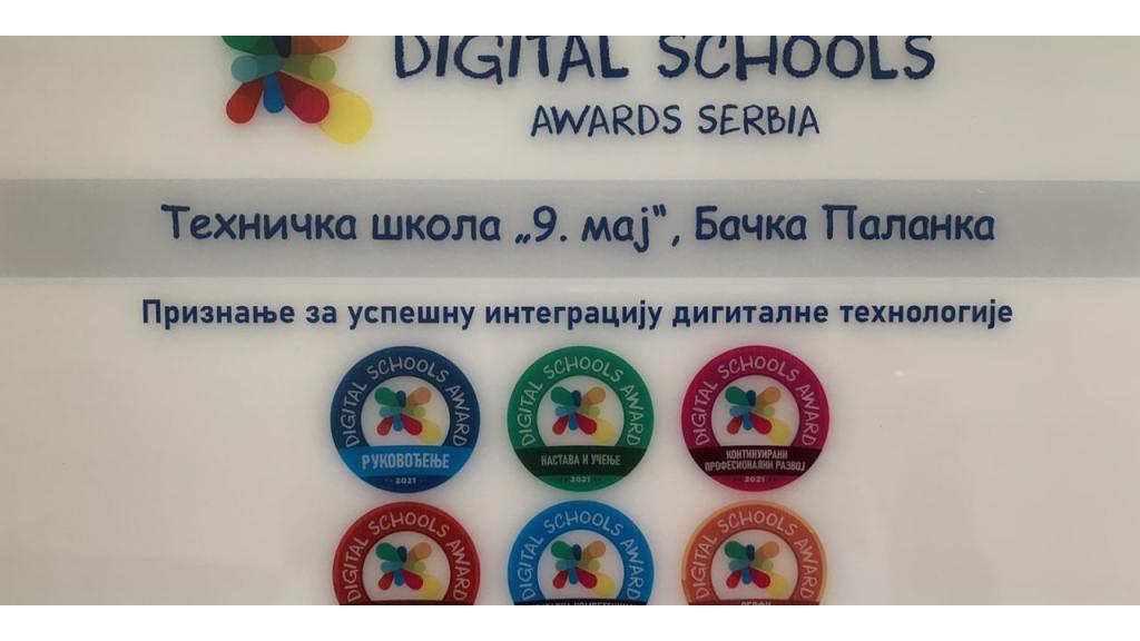TŠ „9. maj“ dobila priznanje za savremenu digitalnu školu