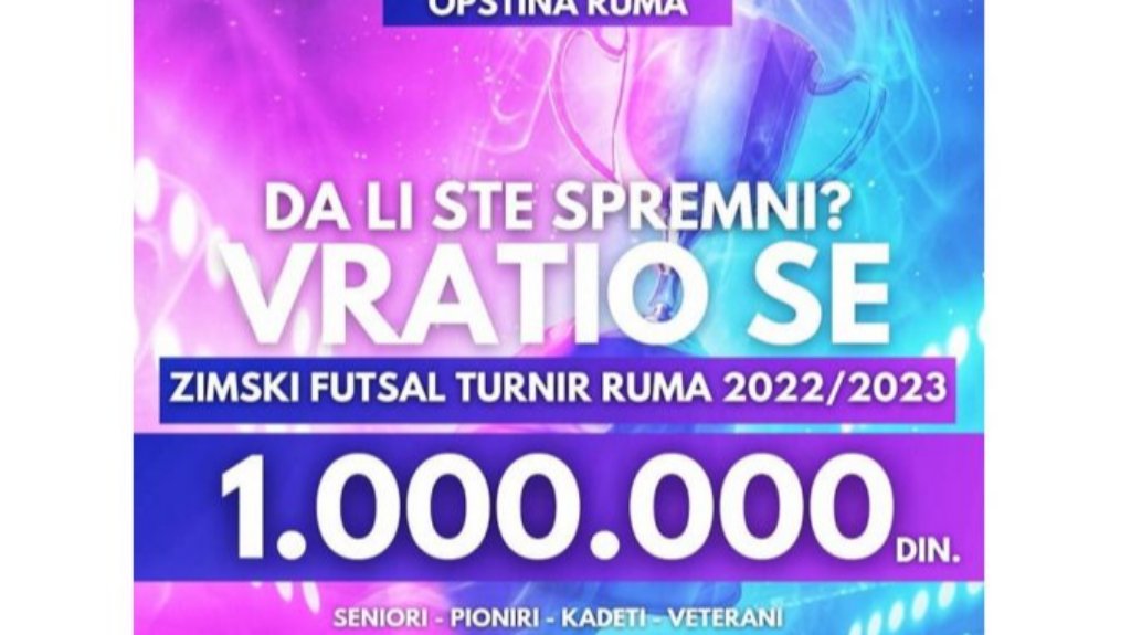 Zimski futsal turnir Ruma 2022/2023. se vratio