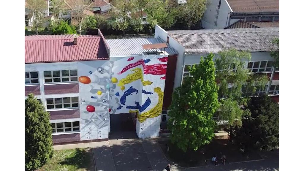 Još jedan umetnički pečat Stefana Bjelića – oslikan je mural na zidu Tehničke škole