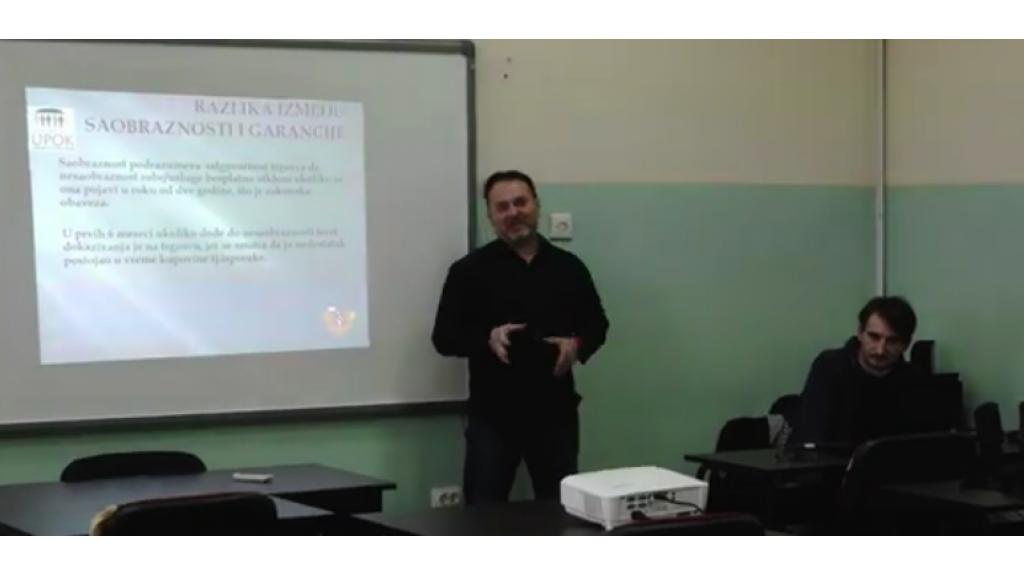 Održano predavanje o pravima potrošača namenjeno učenicima Gimnazije ,,Dušan Vasiljev”