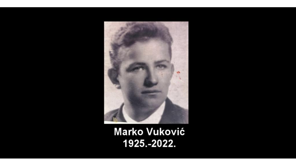 Juče je u 98. godini prestalo da kuca junačko srce Marka Vukovića
