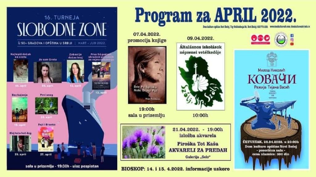 Aprilski program Doma kulture u znaku „Slobodne zone“