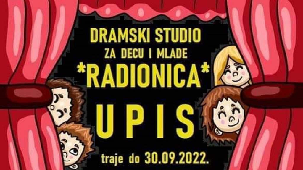 Dramski studio „Radionica“ vrši upis novih polaznika