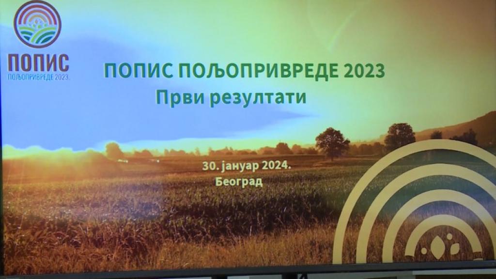 Saopšteni prvi rezultati Popisa poljoprivrede 2023.