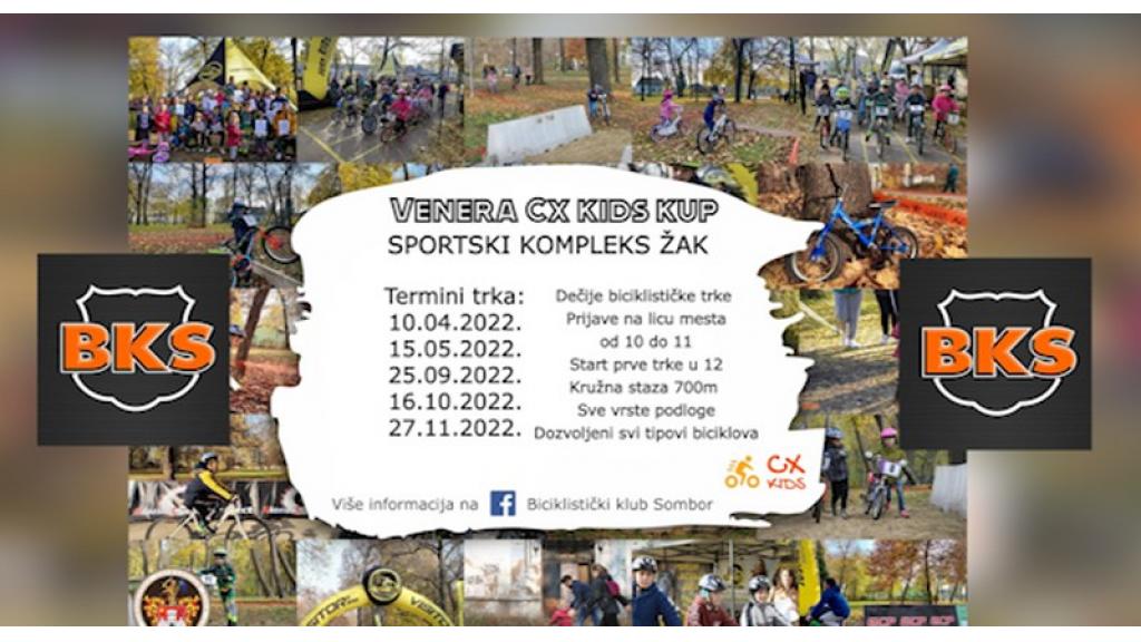Prva od 5 biciklističkih trka “Venera CX Kids Kup”u nedelju