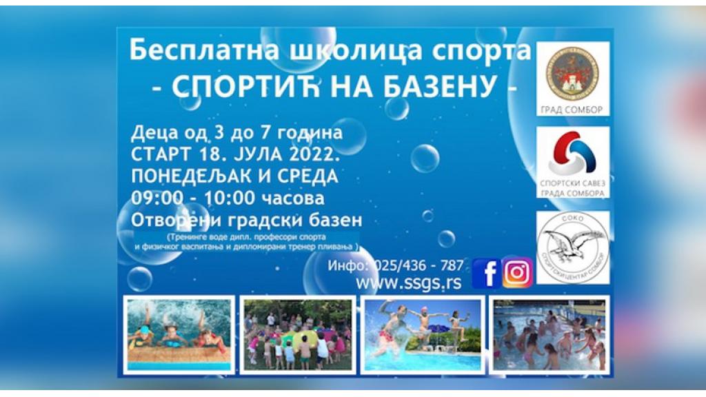 “Sportić na bazenu” počinje 18. jula