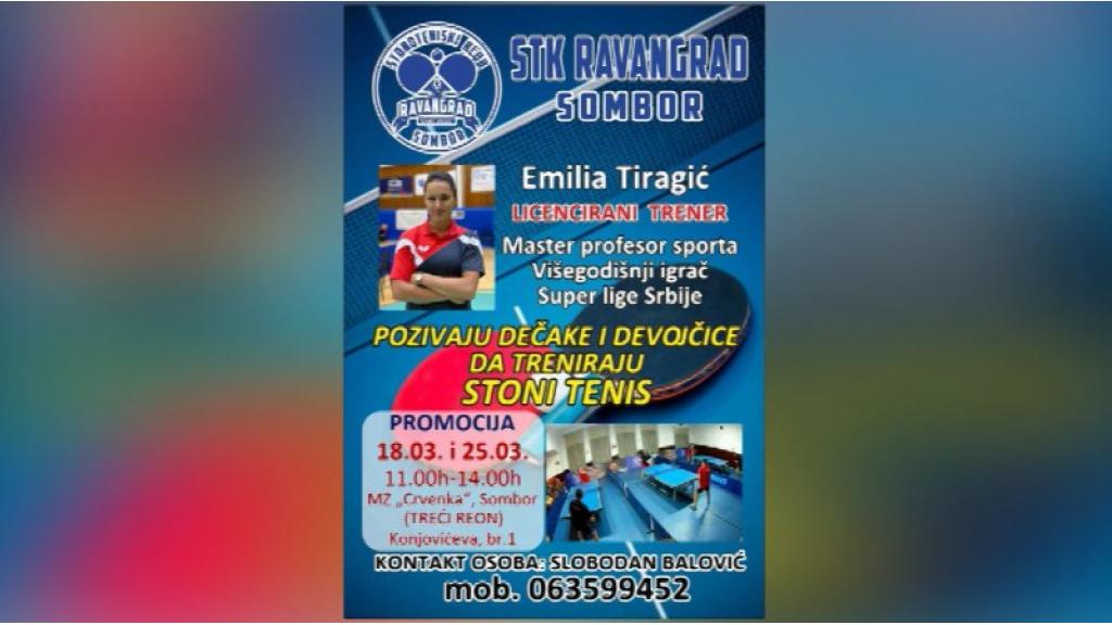 STK „Ravangrad“ organizuje promociju stonog tenisa