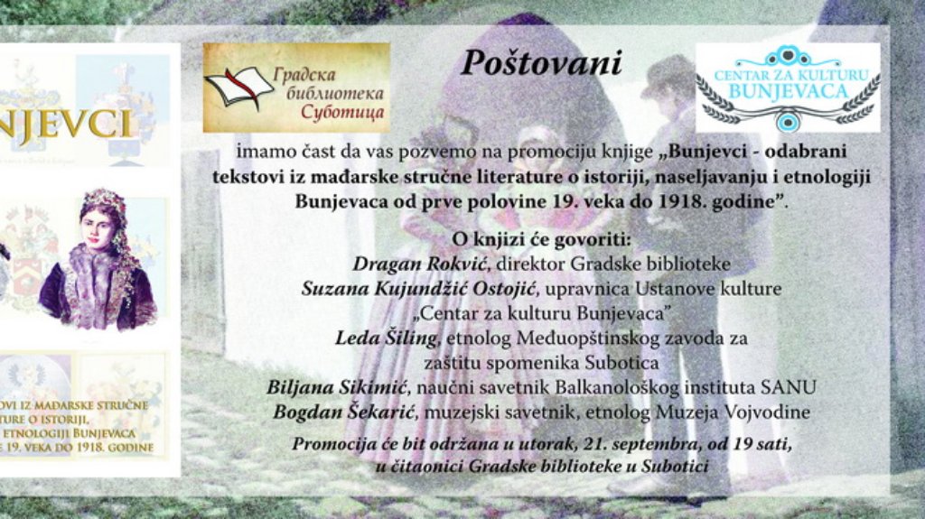 Promocija knjige odabranih stručnih tekstova na mađarskom o istoriji Bunjevaca