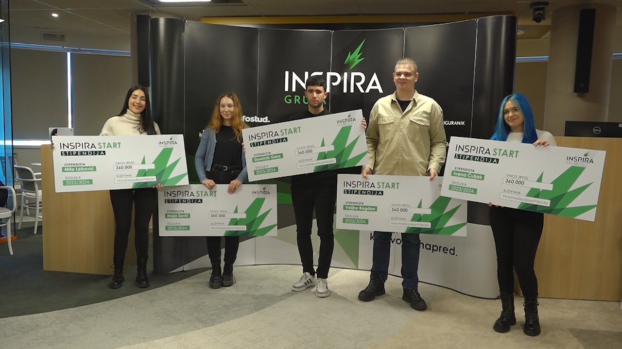  Stipendiju Inspira grupe dobilo pet studenata