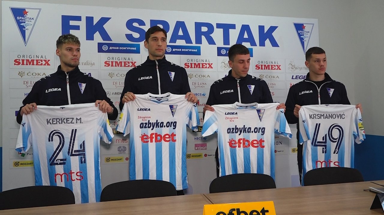 FK Spartak predstavio četiri nova igrača